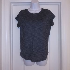 Lululemon Grey Black Short Sleeve T Shirt Top